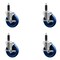 Service Caster 5'' Solid Poly Swivel 1'' Expanding Stem Caster Set with Brake, 4PK SCC-EX20S514-SPUS-TLB-1-4 - alternate 1